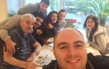 Pollicardo a Roma, prima colazione con la famiglia