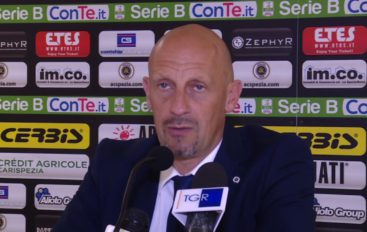 Spezia calcio, il Mister Di Carlo prima di Spezia-Pisa